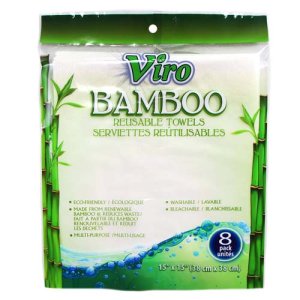Product: REUSABLE BAMBOO TOWEL LINEN 38CMX38CM - 8/PACK