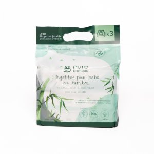 Product: PURE BAMBOO COMPOSTABLE BABY WIPES - 12X80/CASE